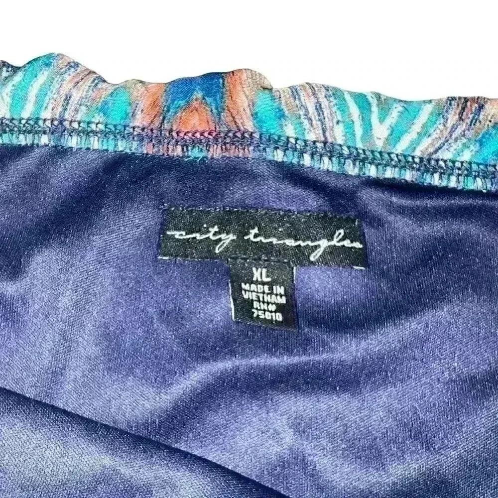 City Triangles Sun Dress Size XL Southwest Print Cruise‎ Party Evening Wear - Picture 12 of 16